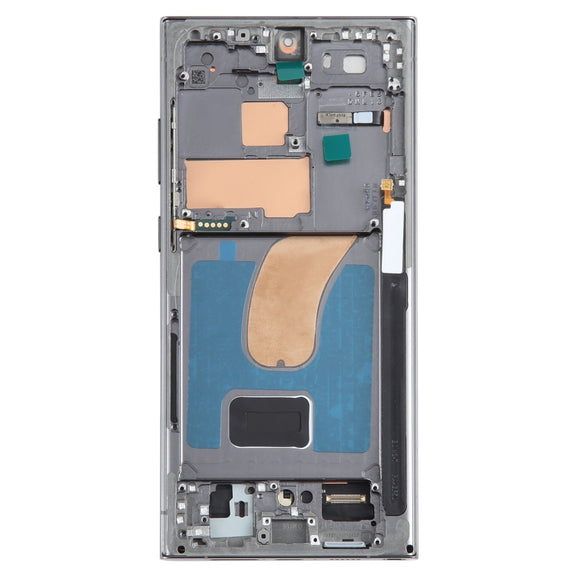 For Samsung Galaxy S23 Ultra SM-S918U US Edition Original LCD Screen Digitizer Full Assembly with Frame (Green)