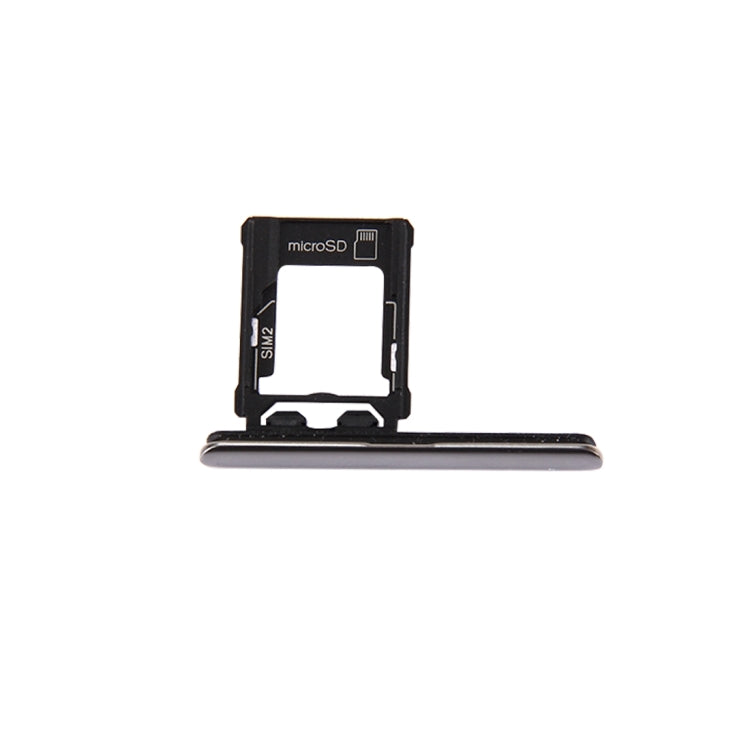 Micro SD / SIM Card Tray + Card Slot Port Dust Plug for Sony Xperia XZ Premium (Dual SIM Version)(Silver)