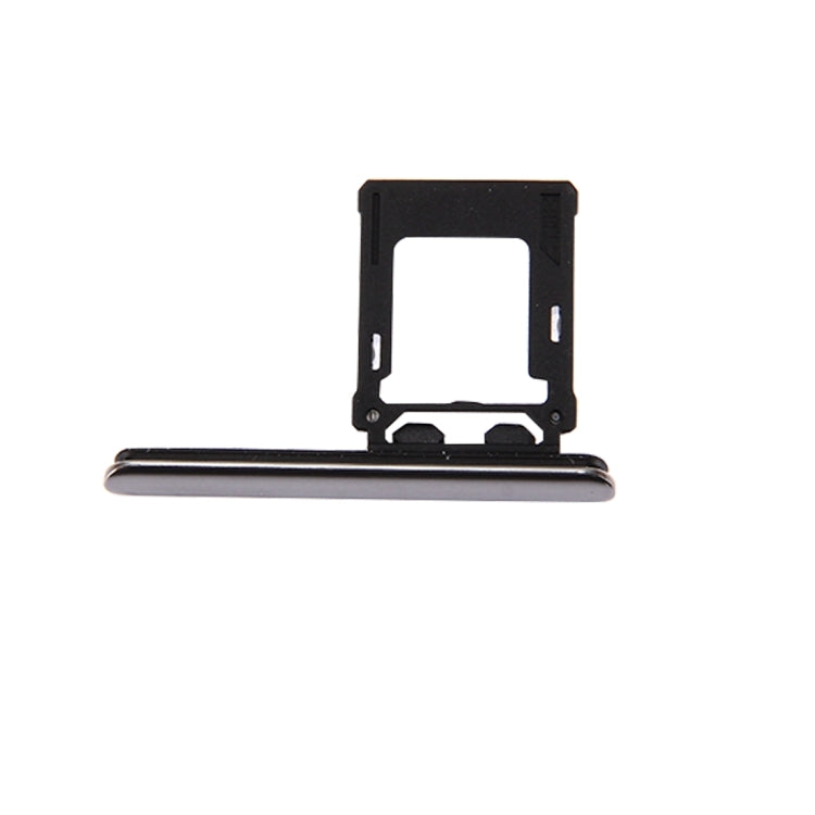 Micro SD / SIM Card Tray + Card Slot Port Dust Plug for Sony Xperia XZ Premium (Dual SIM Version)(Silver)