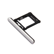Micro SD / SIM Card Tray + Card Slot Port Dust Plug for Sony Xperia XZ Premium (Dual SIM Version)(Silver)
