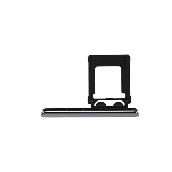 Micro SD Card Tray + Card Slot Port Dust Plug for Sony Xperia XZ Premium (Single SIM Version)(Silver)
