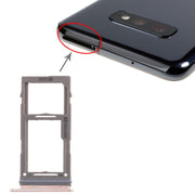 For Samsung Galaxy S10+ / S10 / S10e SIM Card Tray + Micro SD Card Tray (Rose Gold)