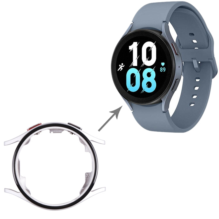 Original LCD Screen Frame Bezel Plate For Samsung Galaxy Watch5 40mm SM-R900 R905(Silver)
