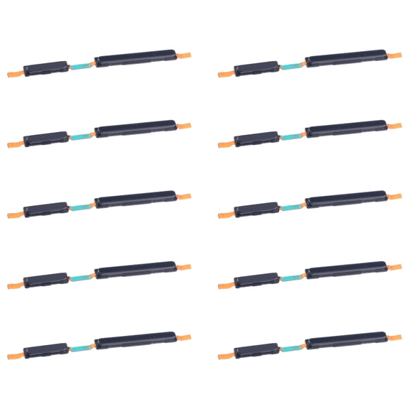 For Samsung Galaxy A05 SM-A055F 10pcs Original Power Button and Volume Control Button (Black)