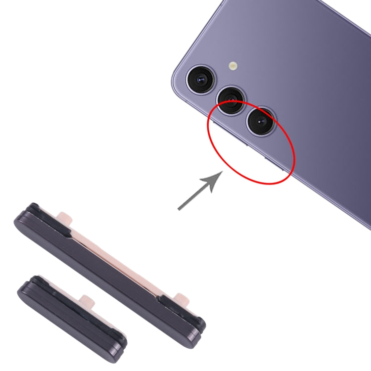 For Samsung Galaxy S24+ SM-S926B 10pcs Original Power Button and Volume Control Button (Black)