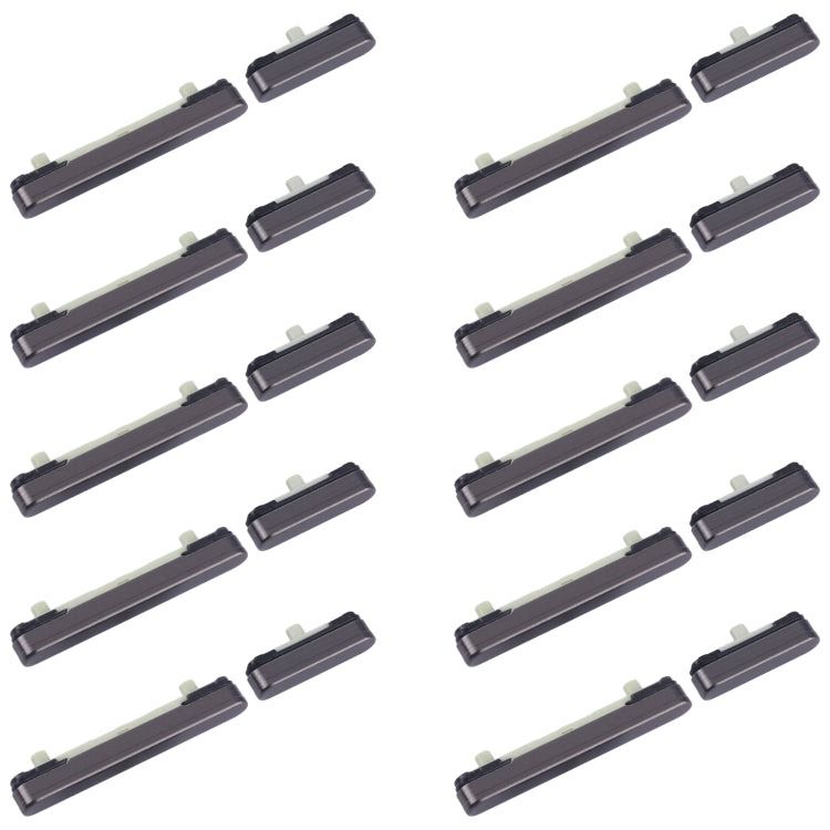 For Samsung Galaxy S24 Ultra SM-S928B 10pcs Original Power Button and Volume Control Button (Black)