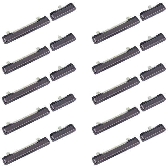 For Samsung Galaxy S24 Ultra SM-S928B 10pcs Original Power Button and Volume Control Button (Black)