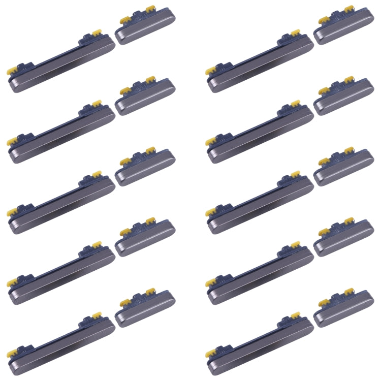 For Samsung Galaxy S23 FE SM-S711B 10pcs Original Power Button and Volume Control Button (Black)