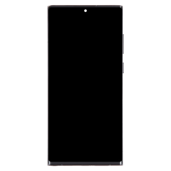 For Samsung Galaxy S22 Ultra 5G SM-S908U US Edition 6.78 inch OLED LCD Screen Digitizer Full Assembly with Frame (Black)