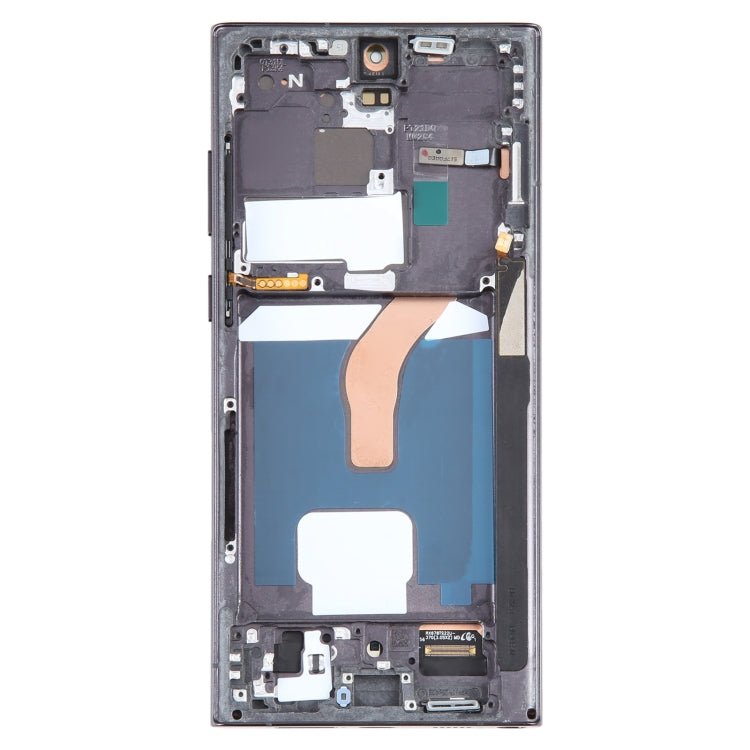 For Samsung Galaxy S22 Ultra 5G SM-S908U US Edition 6.78 inch OLED LCD Screen Digitizer Full Assembly with Frame (Black)