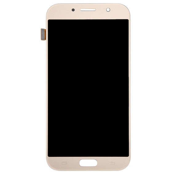 Original Super AMOLED LCD Screen for Galaxy A7 (2017), A720F, A720F/DS with Digitizer Full Assembly (Gold)