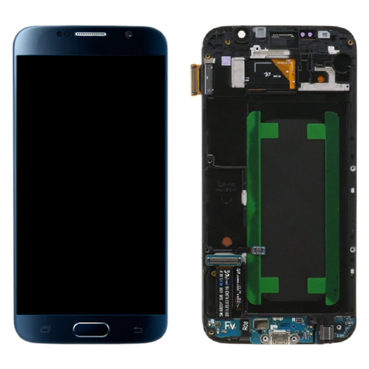 Original Super AMOLED LCD Screen For Samsung Galaxy S6 SM-G920F Digitizer Full Assembly with Frame (Blue)