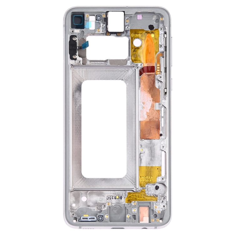 For Samsung Galaxy S10e SM-G970F/DS, SM-G970U, SM-G970W  Middle Frame Bezel Plate with Side Keys (White)