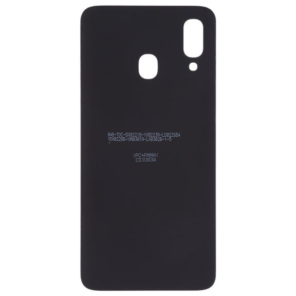 For Galaxy A20 SM-A205F/DS Battery Back Cover (Black)