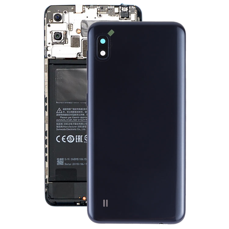 For Galaxy A10 SM-A105F/DS, SM-A105G/DS Battery Back Cover with Camera Lens & Side Keys (Black)