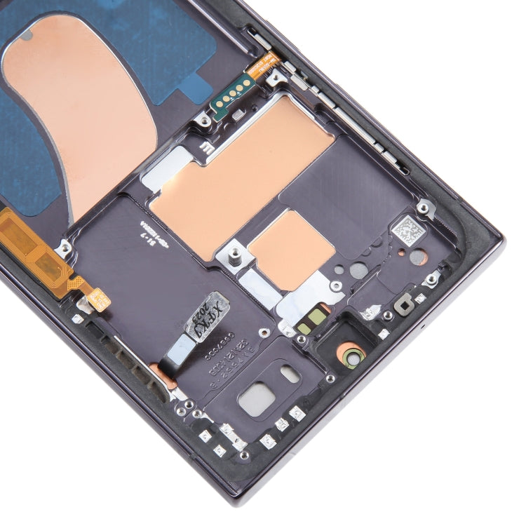 For Samsung Galaxy S23 Ultra SM-S918B EU Edition Original LCD Screen Digitizer Full Assembly with Frame (Black)
