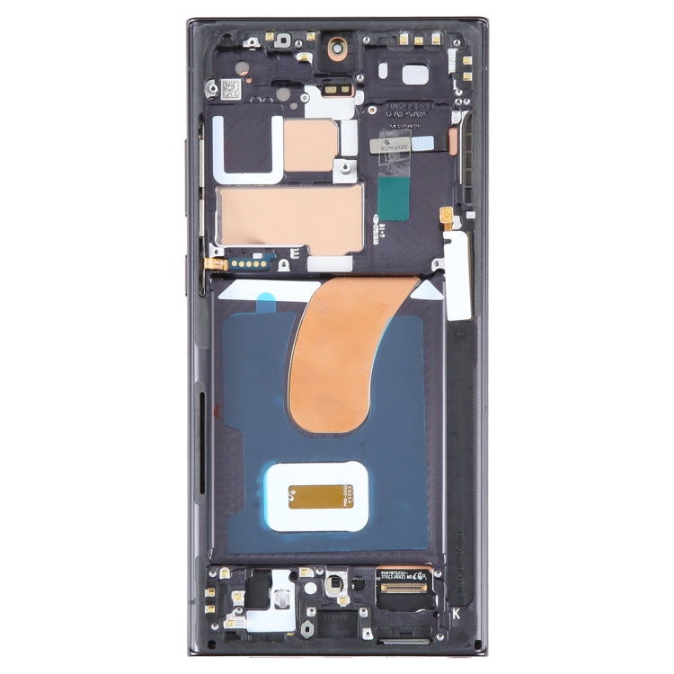 For Samsung Galaxy S23 Ultra 5G SM-S918B EU Edition 6.78 inch OLED LCD Screen Digitizer Full Assembly with Frame(Black)