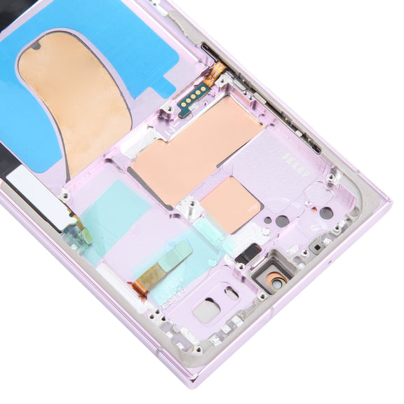 For Samsung Galaxy S23 Ultra 5G SM-S918B EU Edition 6.78 inch OLED LCD Screen Digitizer Full Assembly with Frame (Purple)