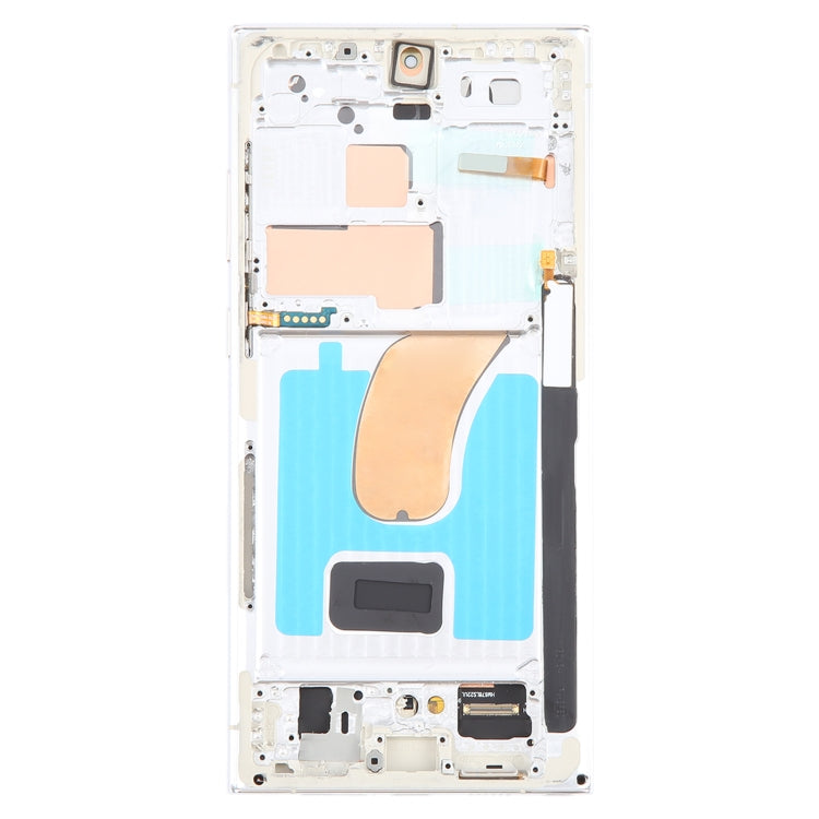For Samsung Galaxy S23 Ultra 5G SM-S918B EU Edition 6.78 inch OLED LCD Screen Digitizer Full Assembly with Frame (Silver)