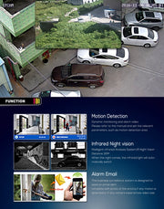 A2B5 720P 1.0 Mega Pixel 2 x Bullet AHD Cameras AHD DVR Kit, Support Night Vision / Motion Detection, IR Distance: 20m(Black)