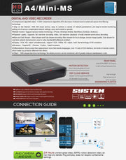 A4/Mini-MS 5 in 1 4-Channel Dual Stream H.264 1080N Mini AHD DVR, Support AHD / TVI / CVI / CVBS / IP Signal(Black)