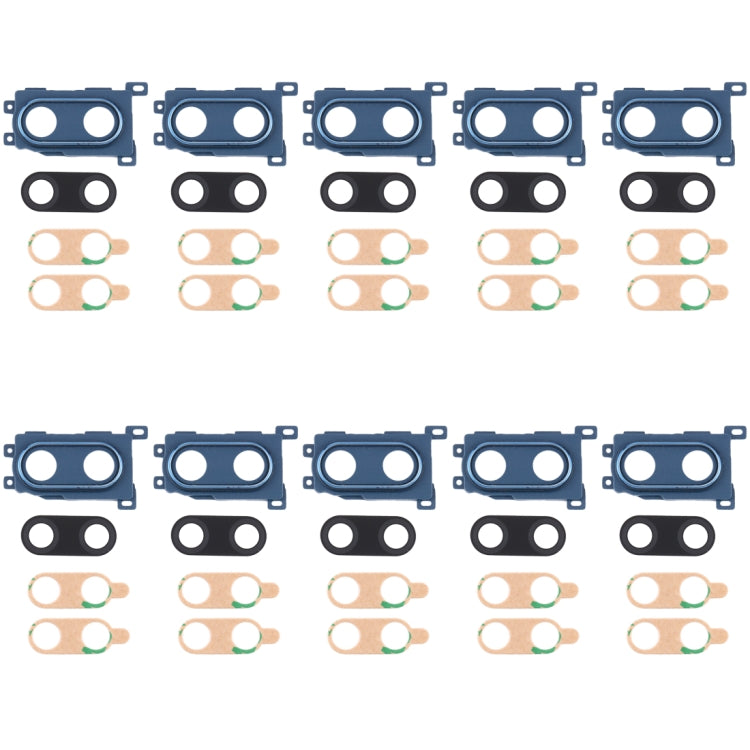 For Huawei Enjoy 9 Plus  10pcs Camera Lens Cover (Blue)