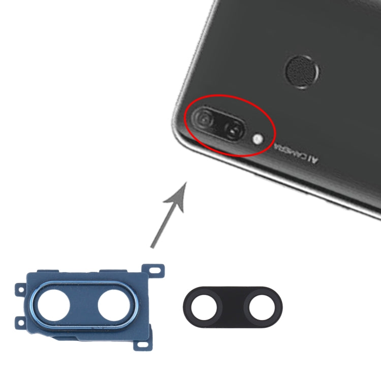 For Huawei Enjoy 9 Plus  10pcs Camera Lens Cover (Blue)