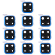 For Huawei Nova 5i Pro  10pcs Camera Lens Cover (Blue) - free shipping - PMC TechLife - Order now!