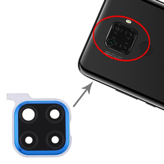 For Huawei Nova 5i Pro  10pcs Camera Lens Cover (Blue)