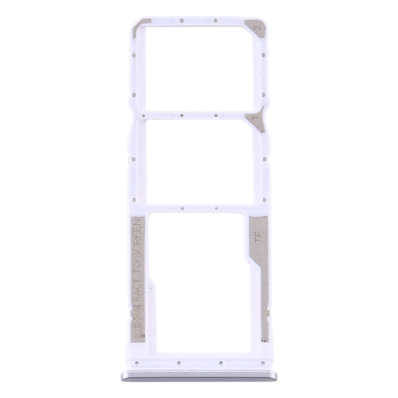 SIM Card Tray + SIM Card Tray + Micro SD Card Tray for Xiaomi Redmi Note 9S / Redmi Note 9 Pro Max / Redmi Note 9 Pro India / Note 10 Lite(Silver)