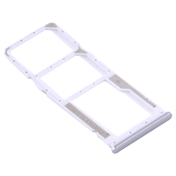 SIM Card Tray + SIM Card Tray + Micro SD Card Tray for Xiaomi Redmi Note 9S / Redmi Note 9 Pro Max / Redmi Note 9 Pro India / Note 10 Lite(Silver)