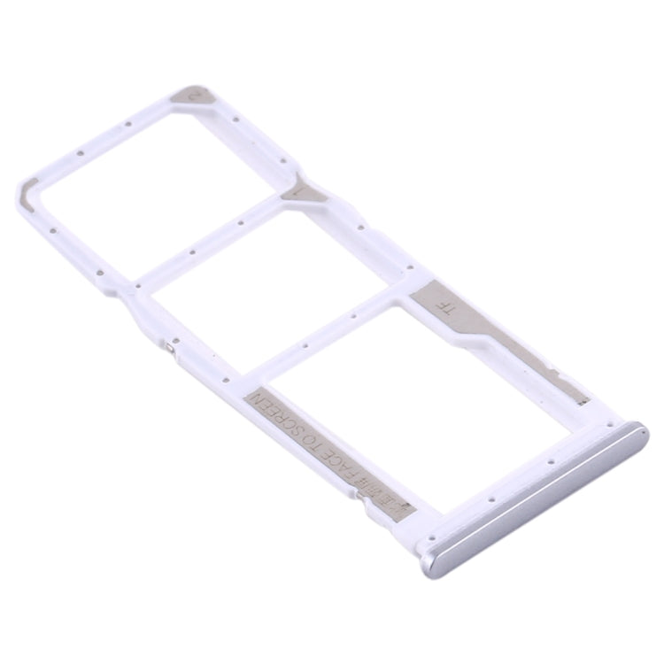 SIM Card Tray + SIM Card Tray + Micro SD Card Tray for Xiaomi Redmi Note 9S / Redmi Note 9 Pro Max / Redmi Note 9 Pro India / Note 10 Lite(Silver)