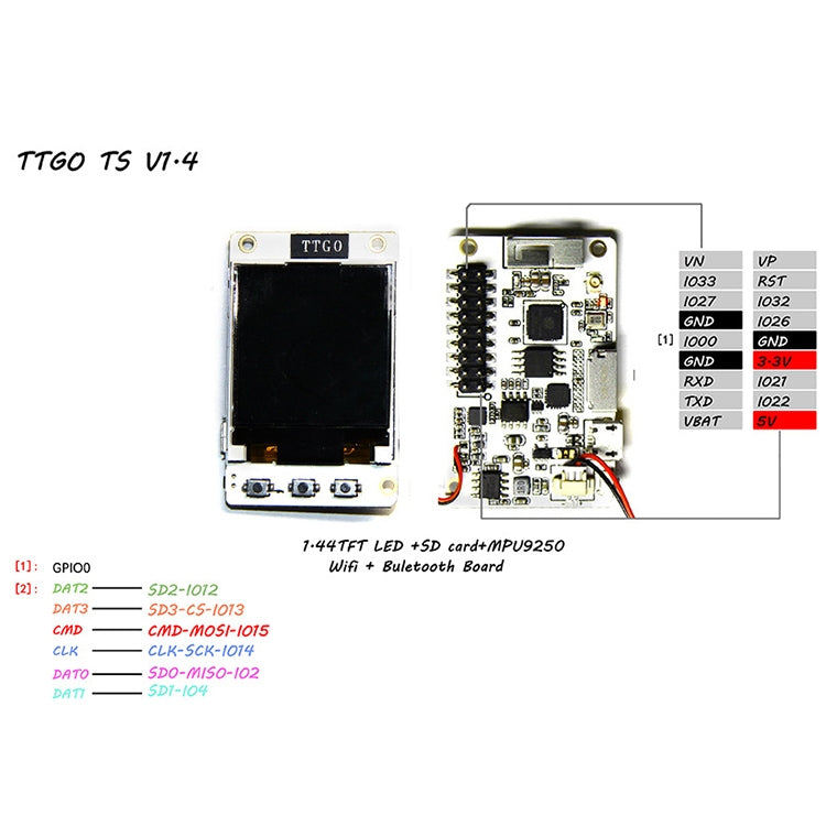 TTGO TS V1.4 ESP32 SD Card MPU9250 WiFi Bluetooth Module