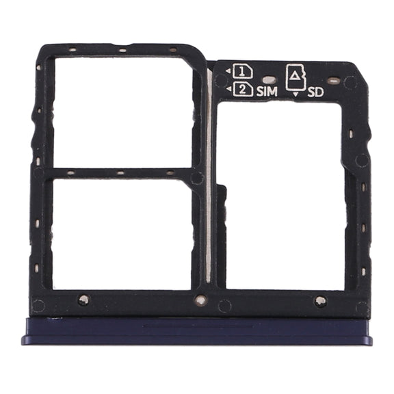 SIM Card Tray + SIM Card Tray + Micro SD Card Tray for Asus Zenfone Max Plus (M1) ZB570TL / X018D(Blue)
