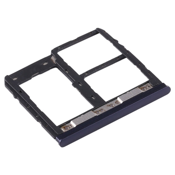 SIM Card Tray + SIM Card Tray + Micro SD Card Tray for Asus Zenfone Max Plus (M1) ZB570TL / X018D(Blue)