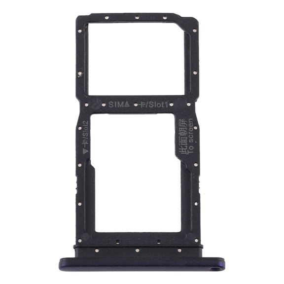 SIM Card Tray + SIM Card Tray / Micro SD Card Tray for Huawei Y9s(Purple)