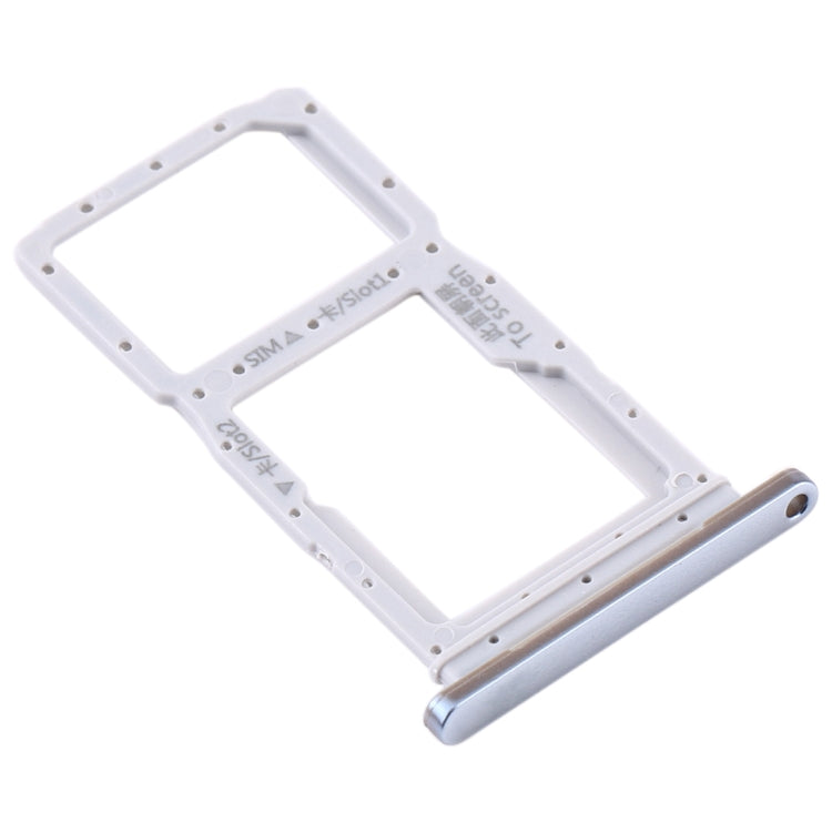 SIM Card Tray + SIM Card Tray / Micro SD Card Tray for Huawei Y9s(Silver)