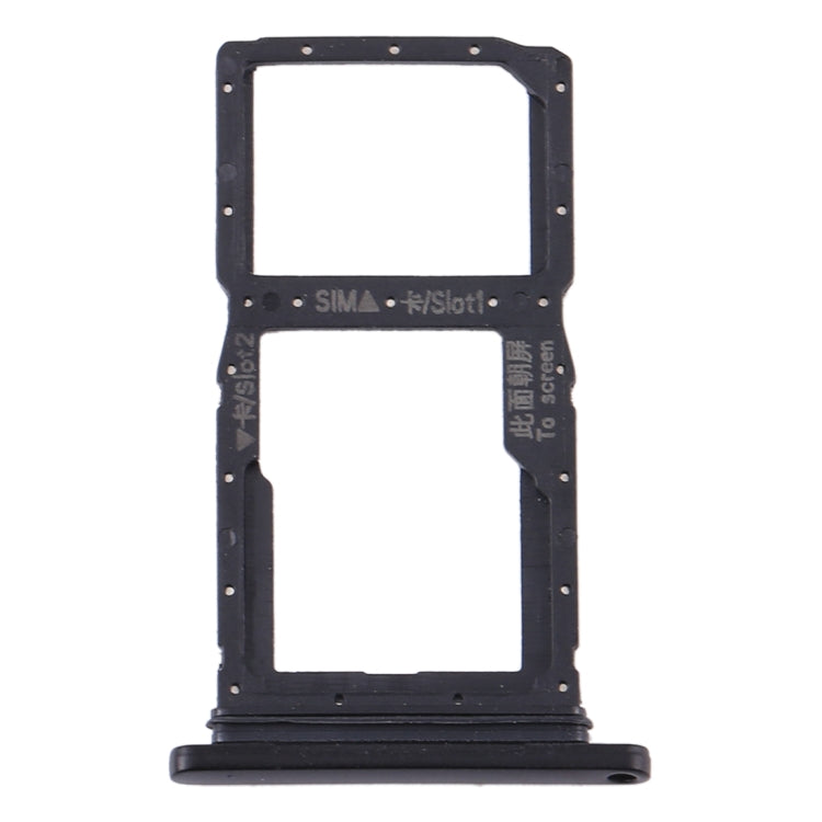 SIM Card Tray + SIM Card Tray / Micro SD Card Tray for Huawei Y9s 2020 (Black)