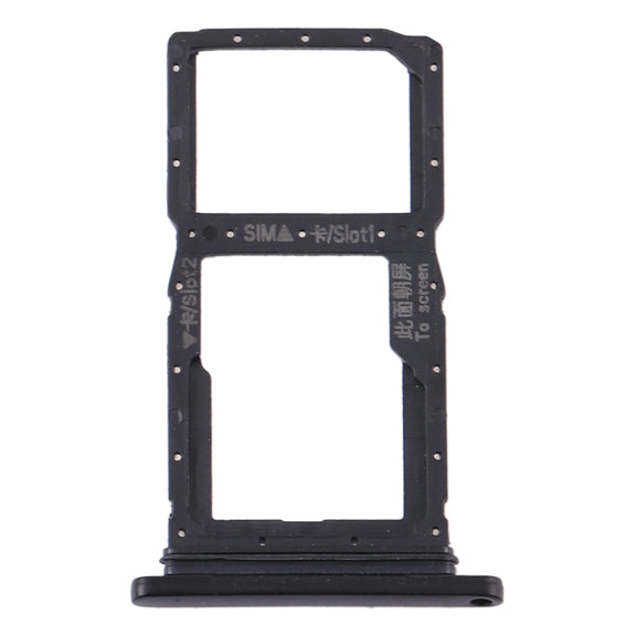 SIM Card Tray + SIM Card Tray / Micro SD Card Tray for Huawei Y9s 2020 (Black)