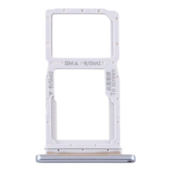SIM Card Tray + SIM Card Tray / Micro SD Card Tray for Huawei Y9s 2020 (Silver)