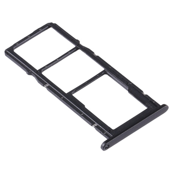 SIM Card Tray + SIM Card Tray + Micro SD Card Tray for Huawei Y6s (2020) (Black)