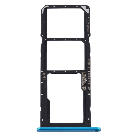 SIM Card Tray + SIM Card Tray + Micro SD Card Tray for Huawei Y6s (2020) (Blue)