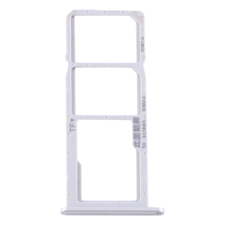 SIM Card Tray + SIM Card Tray + Micro SD Card Tray for Huawei Y6s (2020) (Silver)