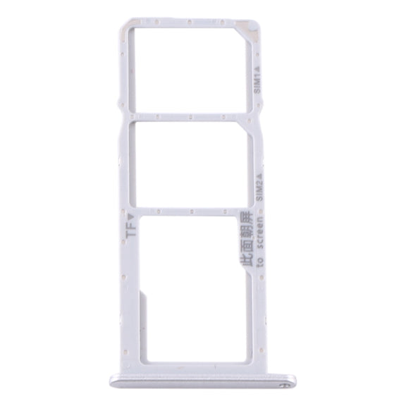 SIM Card Tray + SIM Card Tray + Micro SD Card Tray for Huawei Y6s (2020) (Silver)