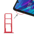 SIM Card Tray + SIM Card Tray + Micro SD Card Tray for Huawei Y6 Pro (2019) (Red) - Card Socket by PMc TechLife | Online Shopping South Africa | PMc TechLife | Buy Now Pay Later Mobicred