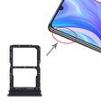 SIM Card Tray + NM Card Tray for Huawei Y8p (Black) - Card Socket by PMc TechLife | Online Shopping South Africa | PMc TechLife | Buy Now Pay Later Mobicred