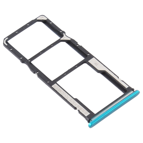 SIM Card Tray + SIM Card Tray + Micro SD Card Tray for Xiaomi Redmi 9(Green)