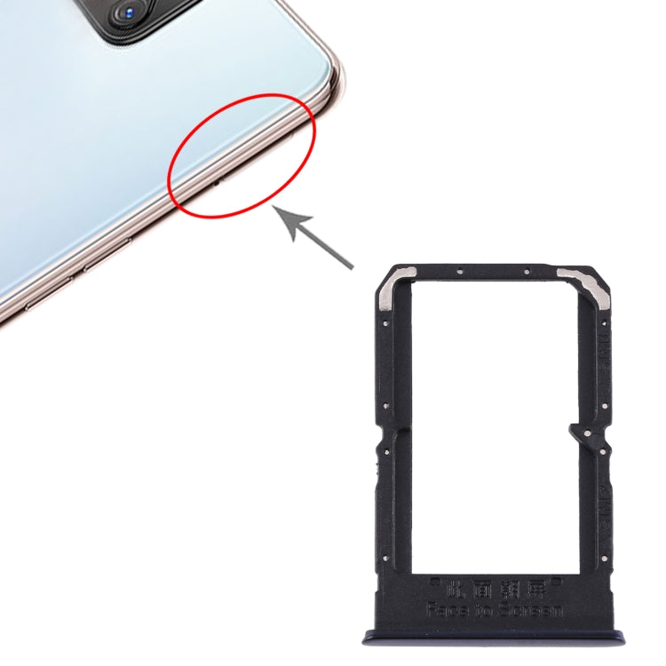 For OPPO A92S/Reno4 Z 5G PDKM00 SIM Card Tray + SIM Card Tray (Black)