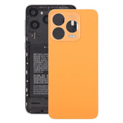 For ZTE Blade V70 Design Leather Material Battery Back Cover with Adhesive(Orange)
