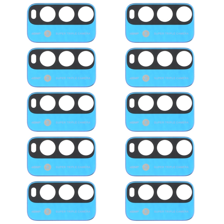 10 PCS Back Camera Lens for Xiaomi Redmi Note 9 4G M2010J19SC (Blue)